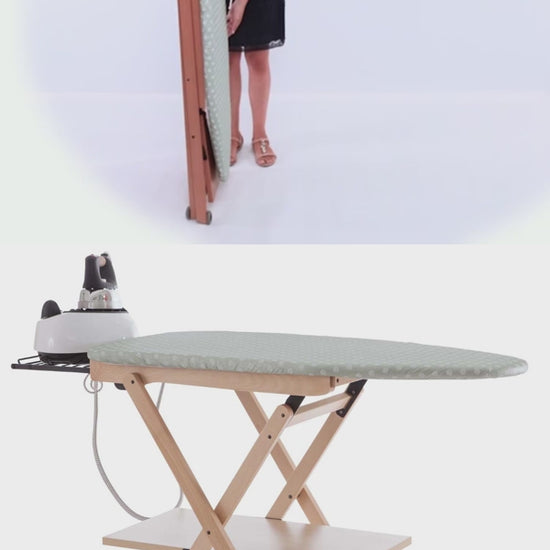 Table à Repasser, Planche à repasser, hauteur réglable, Couleur Naturelle, ARIT STIROCOMODO video