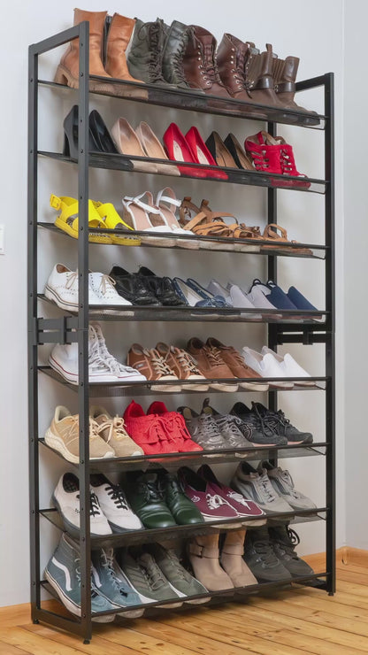 Meuble Shaussure, Meuble à Chaussures, Etagere a chaussure, Étagère à chaussures, 8niveaux, Tatkraft Giza, v