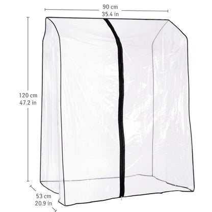 Housse de Protection Universelle pour Portant à Vêtements Penderie, Transparente, L90 cm, Tatkraft Smart Cover, 1