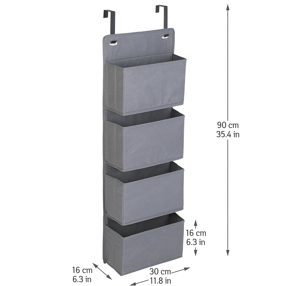 Etagère de Rangement, Organisateur en Tissu à Suspendre sur les Portes et Murs, 4 Compartiments, Tatkraft Cozy, 2
