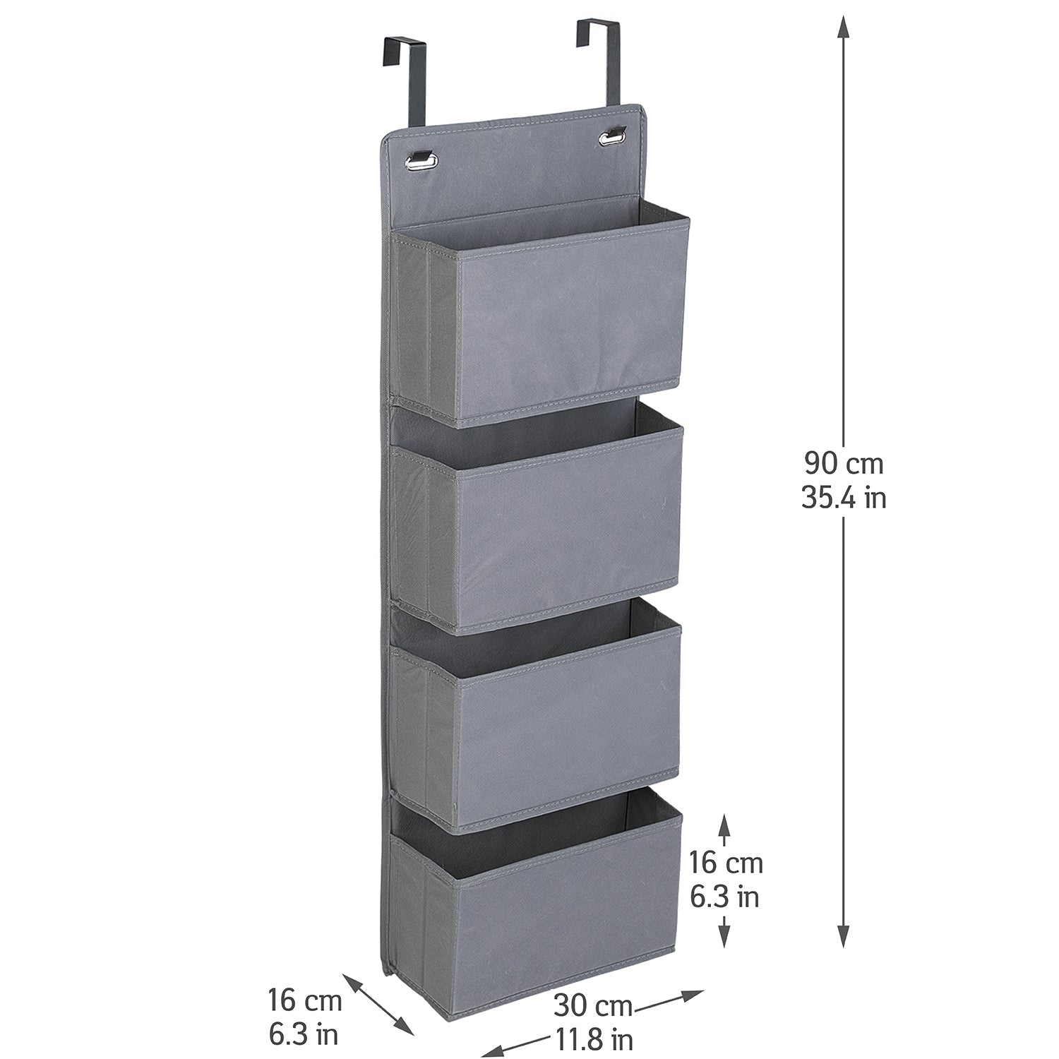 Etagère de Rangement, Organisateur en Tissu à Suspendre sur les Portes et Murs, 4 Compartiments, Tatkraft Cozy, 2