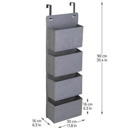 Etagère de Rangement, Organisateur en Tissu à Suspendre sur les Portes et Murs, 4 Compartiments, Tatkraft Cozy, 2