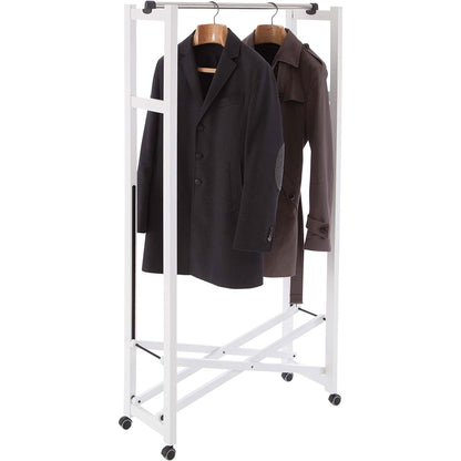 Portant GIULIUS Pliable Bois, Blanc, 31 x 78 x 160 cm