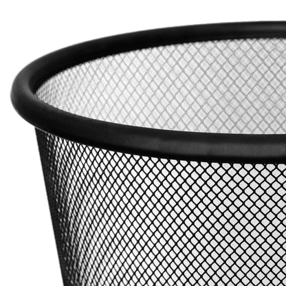art moon Mesh - Lot de 2 Poubelles à Papier 12L, Corbeille à Papier Design Moderne, Anticorrosion, Noir