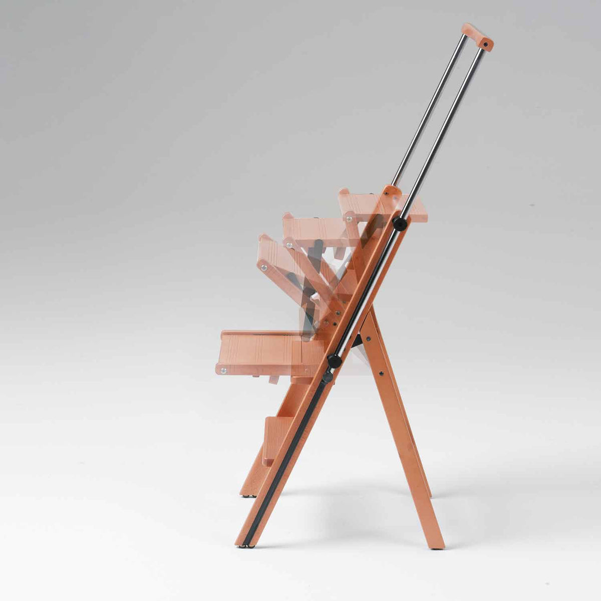 Chaise à escabeau, escabeau transformable, pliable avec système de sécurité, ELETTA