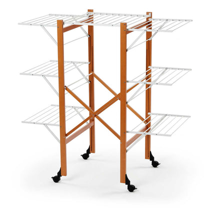 Étendoir à Linge Professionnel, Etendoir Solide, Tancarville Bois, Etendoir Grande Capacité, ARREDAMENTI AQUILONE