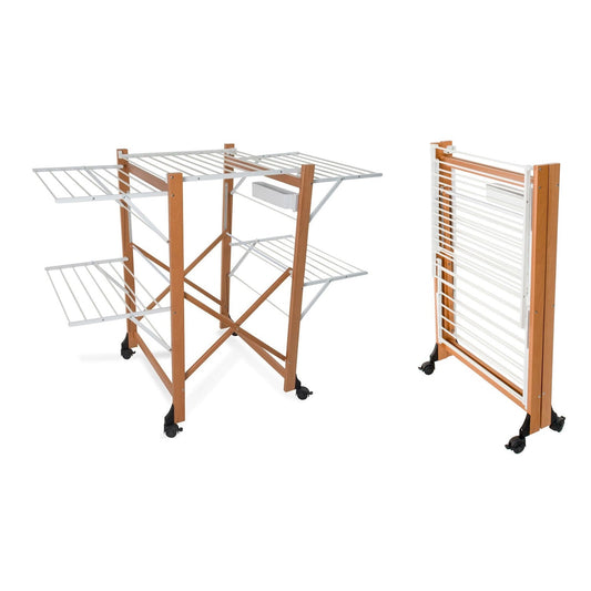 Étendoir à Linge Bois, Étendoir à Linge Pliable, Sèchoir à Linge XXL, ARREDAMENTI ALIANTE