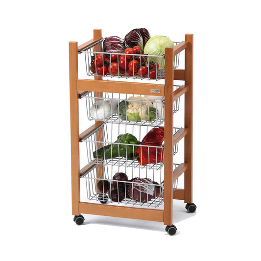 Chariot de cuisine GINGER, Desserte Cuisine, Desserte a Roulette, Desserte Bois, ciliegio, Arit, 1