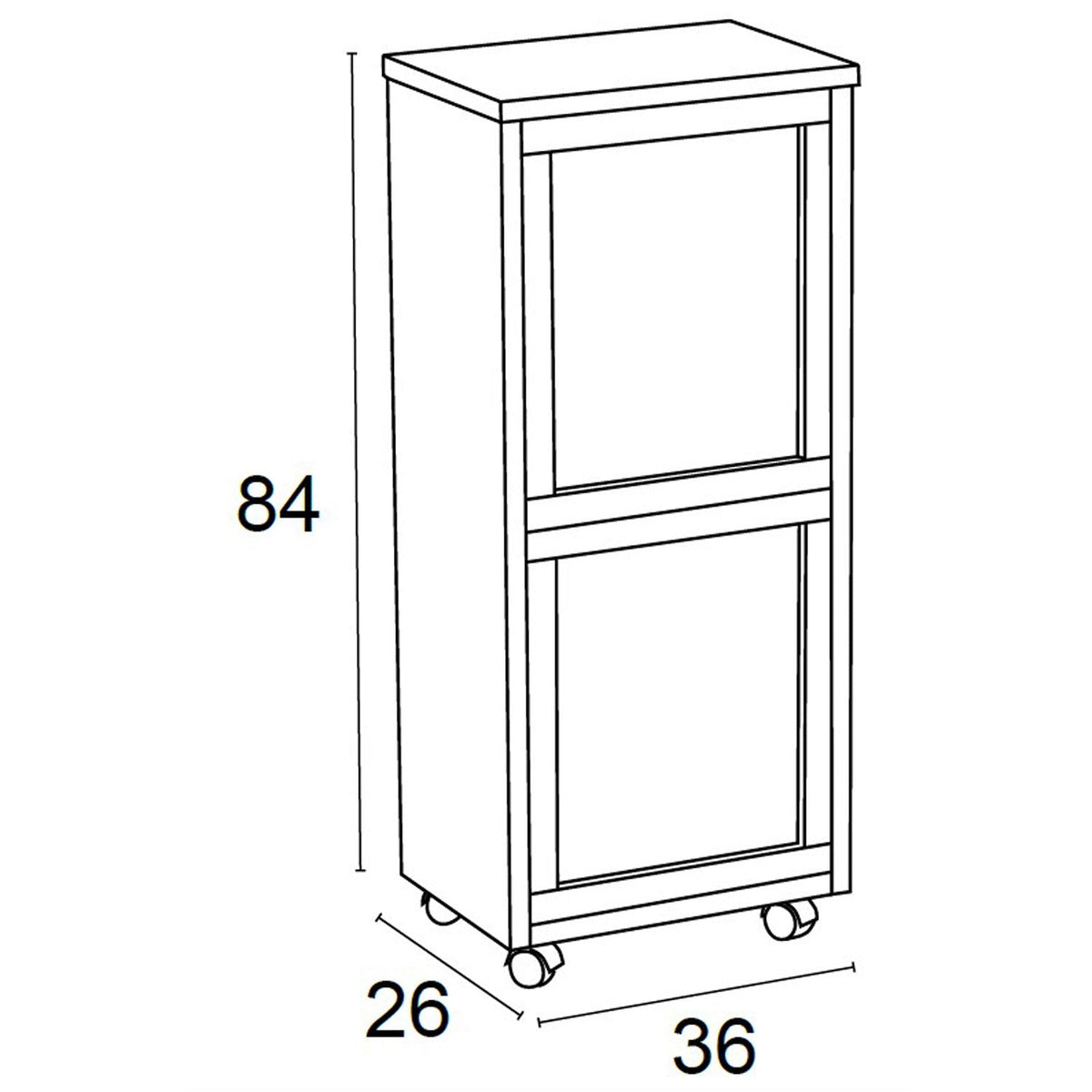 Rangement Madeira 2, Meuble Poubelle, Desserte Poubelle, Desserte Cuisine, 2 poubelles amovibles de 12 l, cerise, Arit, 3