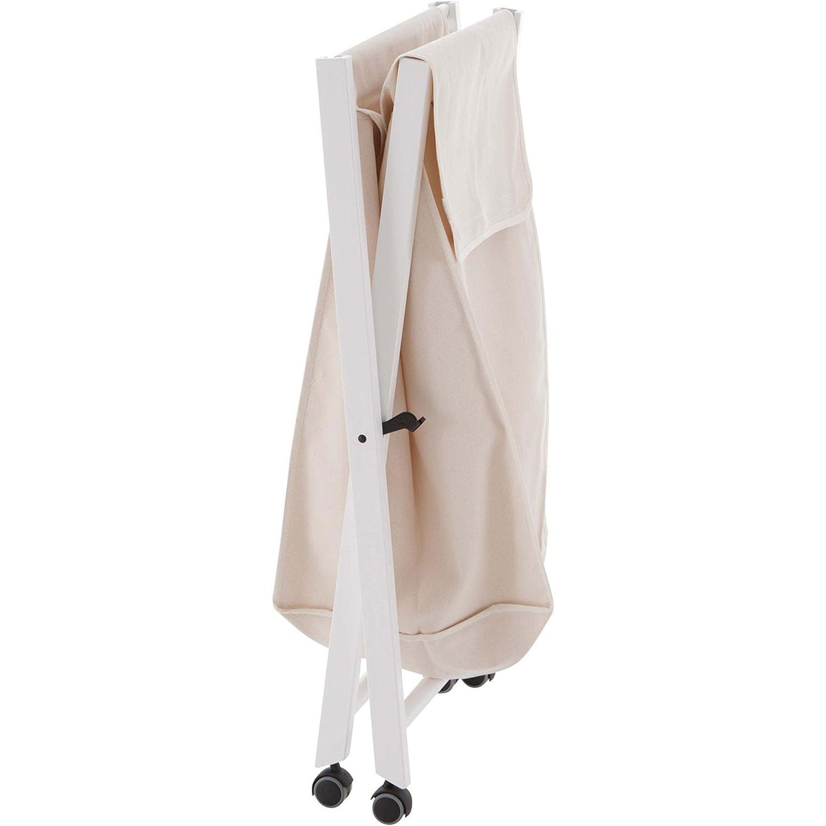 BANNY Accessoires de Salle de Bains, Panier à Linge Pliable, Panier Linge Bois, Couleur blanche, ARIT, 3