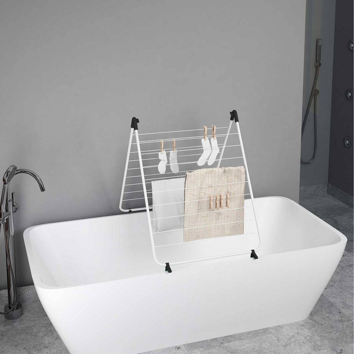 Étendoir à Linge Baignoire, Séchoir pour la Baignoire, Tancarville de Baignoire, Colombo Simple