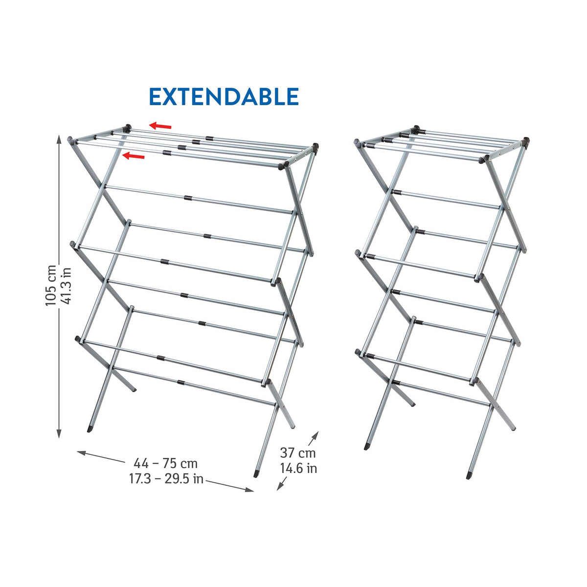 Séchoir à Linge Accordeon, Étendoir à Linge Extensible, Étendoir à Linge Pliable, art moon Gobi, 1