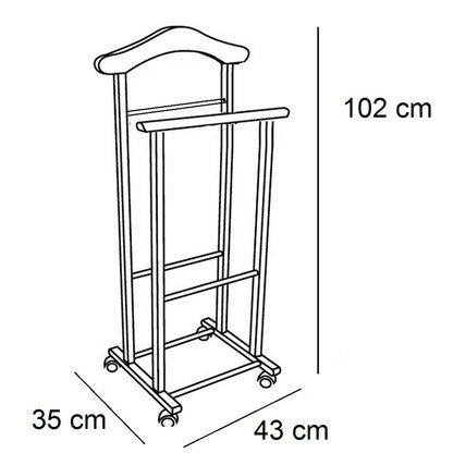 Valet de Chambre, sur Roulettes, Valet de Nuit, Porte-Vêtements, Valet Vetement, ARIT ATRI, 4