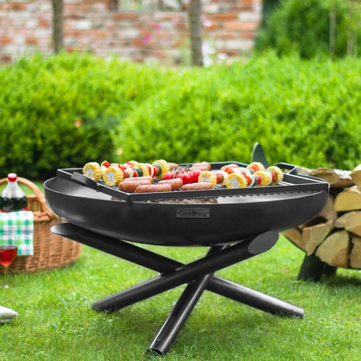 Cook King - Braséro de jardin «INDIANA» Dia. 60 cm, 70 cm, 80 cm, 100 cm, 3