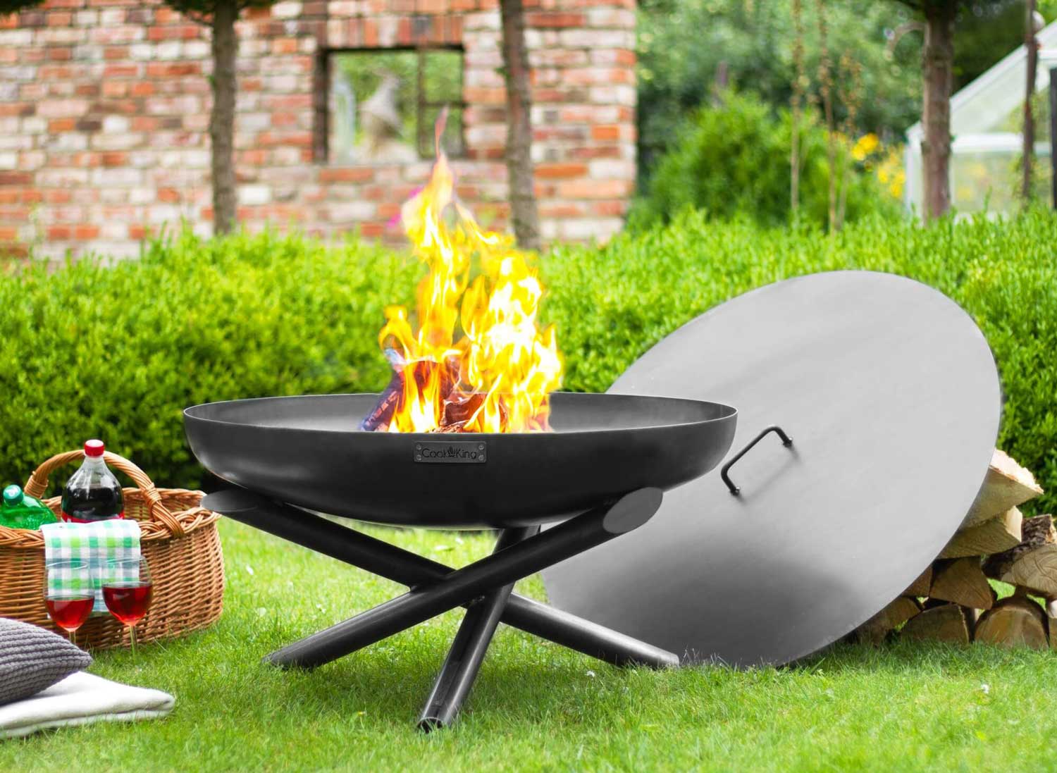Cook King - Braséro de jardin «INDIANA» Dia. 60 cm, 70 cm, 80 cm, 100 cm, 2