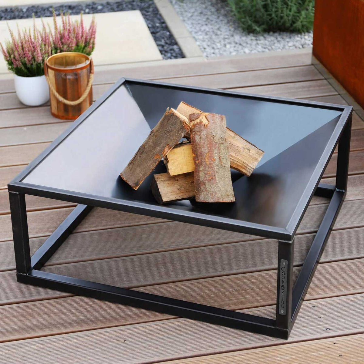 Cook King - Braséro de jardin «SQUARE» 70 x 70 cm, 2