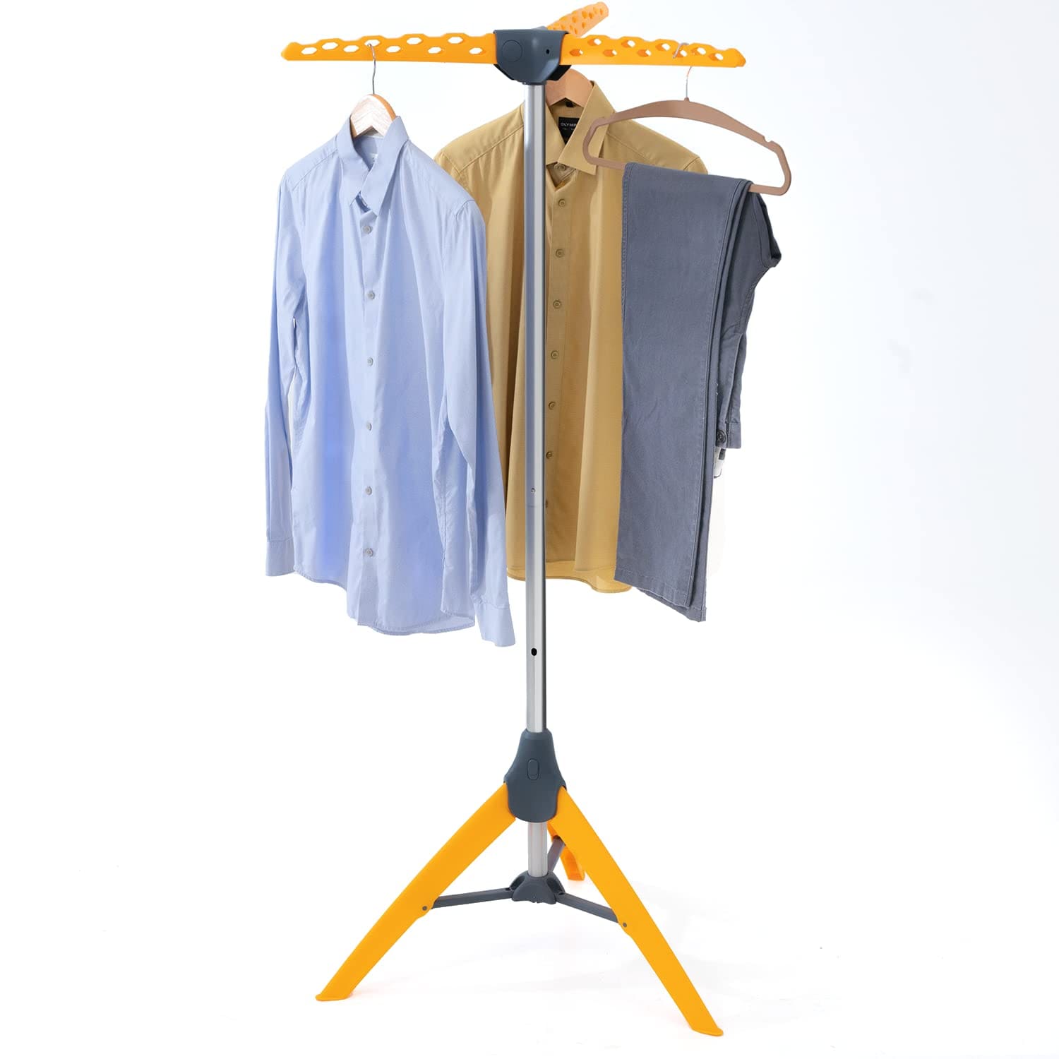 Étendoir Cintre, Séchoir à Linge Solide, Séchoir Cintre, Etendoir Porte Cintre, Portant Pliable, 1